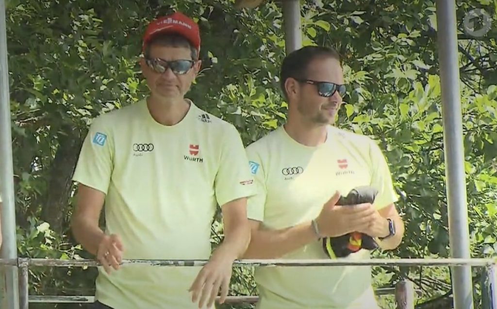 Michał Doležal i Stefan Horngacher, fot. Sportschau 